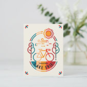 Retro Lake Erie fietspad Briefkaart (Staand voorkant)