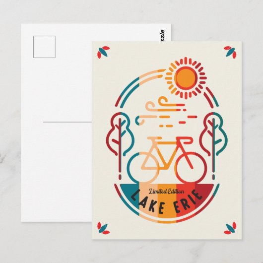 Retro Lake Erie fietspad Briefkaart (Voorkant / Achterkant)