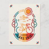 Retro Lake Erie fietspad Briefkaart (Voorkant)