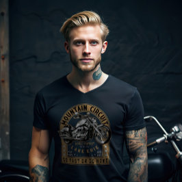 Retro Lake Erie Motorcycle T-shirt