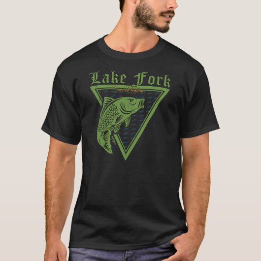 Retro Lake Fork Gevist T-shirt (Voorkant)