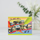 Retro Lake George Ansichtkaart Briefkaart (Staand voorkant)