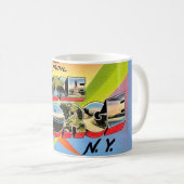 Retro Lake George Postcard Mok (Voorkant rechts)