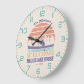 Retro Lake House Familienaam Grote Klok (Hoek)