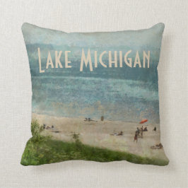 Retro Lake Michigan Shoreline Beach Sierkussen
