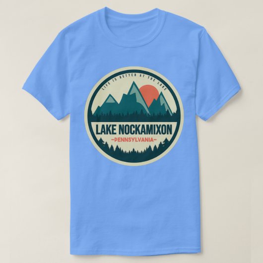 Retro Lake Nockamixon Pennsylvania T-shirt (Design voorkant)