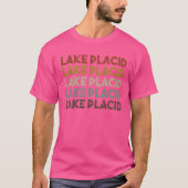 Retro Lake Placid New York funny T-shirt (Voorkant)