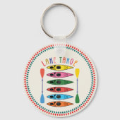 Retro Lake Tahoe kajakken Sleutelhanger (Voorkant)