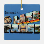 Retro Lake Tahoe Ornament (Achterkant)