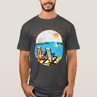 Retro Lake Titicaca Souvenir  Vacatio T-shirt