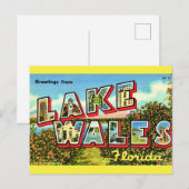Retro Lake Wales Florida Briefkaart (Voorkant / Achterkant)