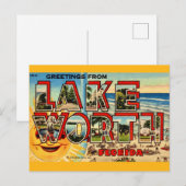 Retro Lake Worth Florida Briefkaart (Voorkant / Achterkant)