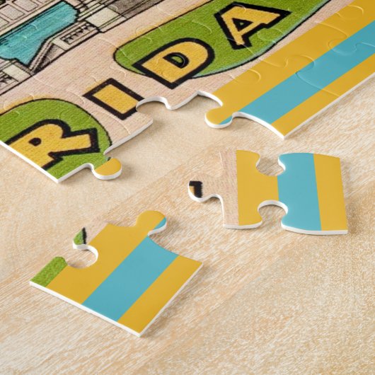 Retro Lakeland Florida Legpuzzel (Zijkant)