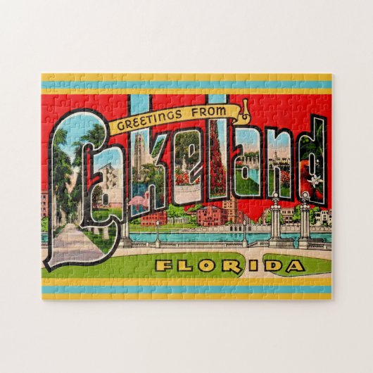 Retro Lakeland Florida Legpuzzel (Horizontaal)