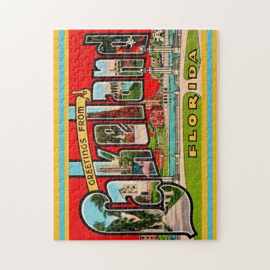 Retro Lakeland Florida Legpuzzel (Verticaal)