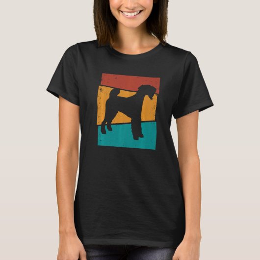Retro Lakeland Terrier Dog T-shirt (Voorkant)