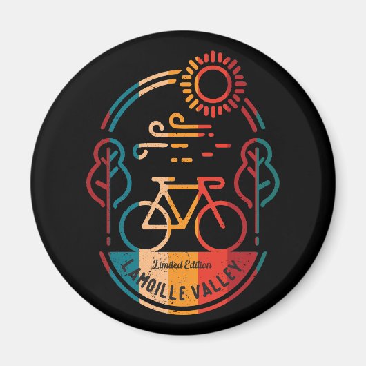 Retro Lamoille Valley Fietspad Magneet (Voorkant)