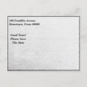 Retro lamp Bewaar de datum Aankondigingskaart (Achterkant)