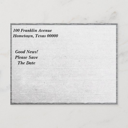 Retro lamp Bewaar de datum Aankondigingskaart (Achterkant)