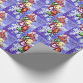  retro-lampen met kerstfeest cadeaupapier (Hoek)