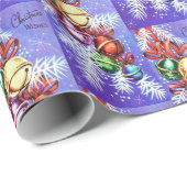  retro-lampen met kerstfeest cadeaupapier (Rol Hoek)