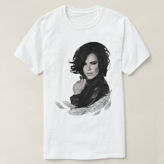 Retro Lana Parrilla Feathers T-shirt (Design voorkant)