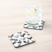 Retro Land Boerderij Kippatroon Bier Onderzetter (Rechterzijde)