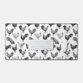 Retro Land Boerderij Kippatroon Bureaumat (Keyboard & Muis)