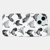 Retro Land Boerderij Kippatroon Case-Mate iPhone Case (Achterkant (horizontaal))
