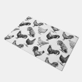 Retro Land Boerderij Kippatroon Deurmat (Schuin)