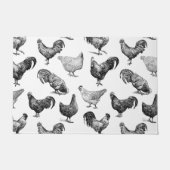 Retro Land Boerderij Kippatroon Deurmat (Voorkant)