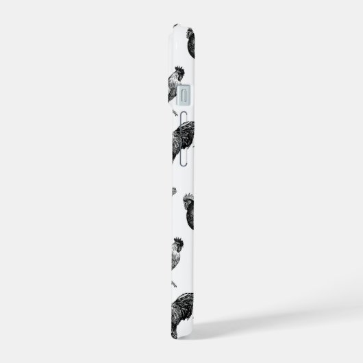 Retro Land Boerderij Kippatroon iPhone 15 Case (Linkerkant)