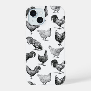 Retro Land Boerderij Kippatroon iPhone 15 Case