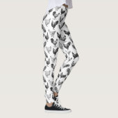 Retro Land Boerderij Kippatroon Leggings (Rechts)