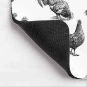 Retro Land Boerderij Kippatroon Muismat (Hoek)