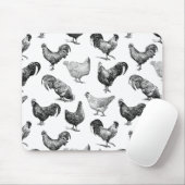 Retro Land Boerderij Kippatroon Muismat (Met muis)