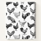 Retro Land Boerderij Kippatroon Notitieboek (Achterkant)