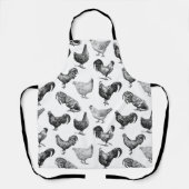 Retro Land Boerderij Kippatroon Schort (Voorkant)