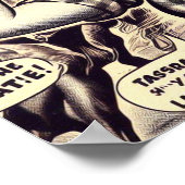 Retro Land Meisje Illustratie Poster (Hoek)