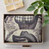 Retro Land Meisje Illustratie Tissuepapier (Geschenk)