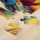 Retro landelijk paar illustratie legpuzzel (Zijkant)