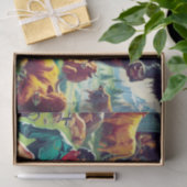 Retro landelijk paar illustratie tissuepapier (Geschenk)