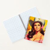 Retro landelijke vrouw notitieboek (Binnen)