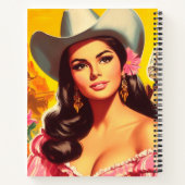 Retro landelijke vrouw notitieboek (Achterkant)