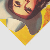 Retro Landelijke Vrouw Tissuepapier (Detail)