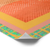 Retro landschap met gigantische zonnebloem poster (Hoek)