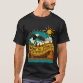 Retro Landschap Reis Quote Eagle Kleurrijk T-shirt (Voorkant)