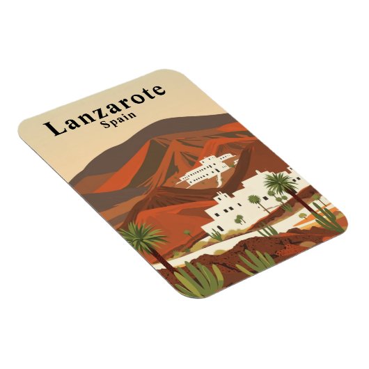 Retro Lanzarote Spanje Reissouvenir Magneet (Rechterzijde)