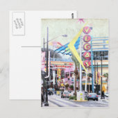 Retro Las Vegas Briefkaart (Voorkant / Achterkant)