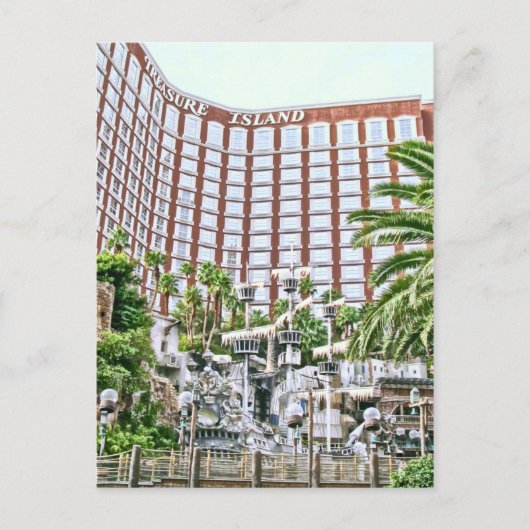 Retro Las Vegas Briefkaart (Voorkant)